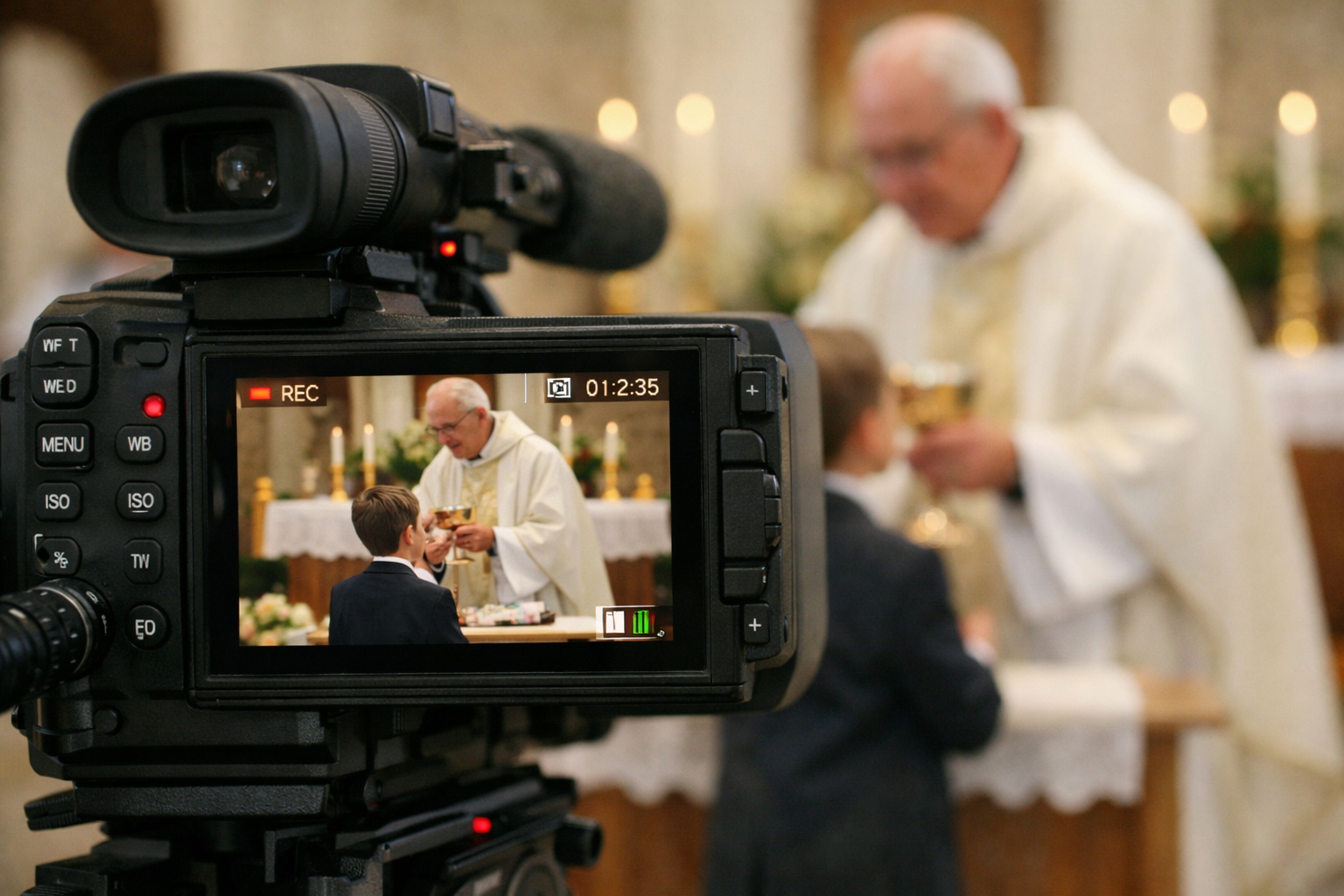 fotografo video de primera comunion tenerife en iglesia daniel hubscher WH
