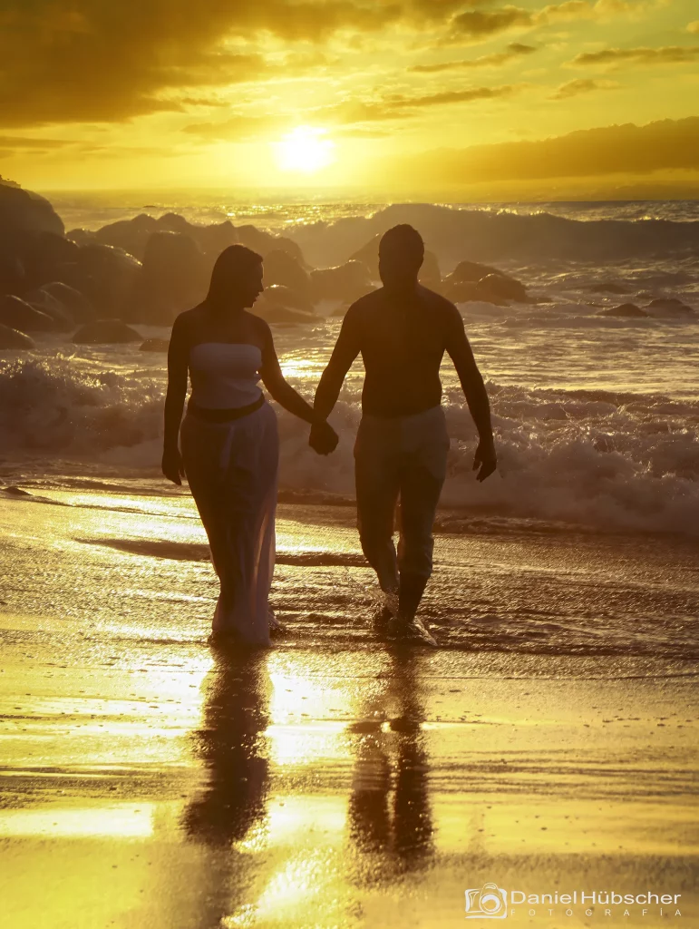 Sesiones de fotos romanticas en playas de tenerife Luna de miel Daniel Hubscher